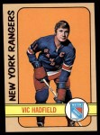 1972 Topps #110  Vic Hadfield  Front Thumbnail