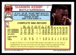 1992 Topps #267  Shawn Kemp  Back Thumbnail