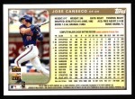 1999 Topps #80  Jose Canseco  Back Thumbnail