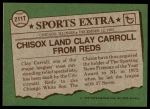 1976 Topps Traded #211 T Clay Carroll  Back Thumbnail