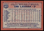 1991 Topps #627  Tim Layana  Back Thumbnail