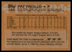 1988 Topps #288  Pat Pacillo  Back Thumbnail