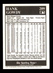 1991 Conlon #209  Hank Gowdy  Back Thumbnail