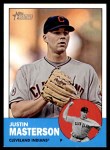 2012 Topps Heritage #14  Justin Masterson  Front Thumbnail