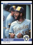 1984 Fleer #198  Cecil Cooper  Front Thumbnail
