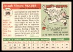 1955 Topps #89 Joe Frazier Back Thumbnail