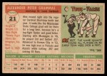1955 Topps #21 Alex Grammas Back Thumbnail