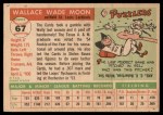 1955 Topps #67 DOT Wally Moon Back Thumbnail