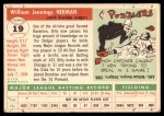 1955 Topps #19 Billy Herman Back Thumbnail