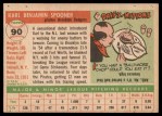 1955 Topps #90 Karl Spooner Back Thumbnail