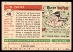 1955 Topps #49 J.W. Porter Back Thumbnail