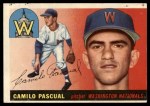 1955 Topps #84 Camilo Pascual Front Thumbnail