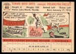 1956 Topps #60 Mayo Smith Back Thumbnail