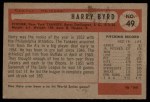 1954 Bowman #49 Harry Byrd Back Thumbnail