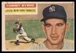 1956 Topps #215 Tommy Byrne Front Thumbnail