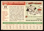 1955 Topps #77 Arnie Portocarrero Back Thumbnail