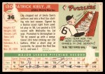 1955 Topps #36 Leo Kiely Back Thumbnail
