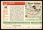1955 Topps #49 J.W. Porter Back Thumbnail