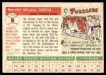 1955 Topps #8 Hal W. Smith Back Thumbnail