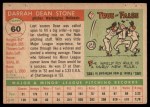 1955 Topps #60 Dean Stone Back Thumbnail