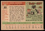 1955 Topps #22 Bill Skowron Back Thumbnail