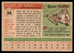 1955 Topps #38 Bob Turley Back Thumbnail