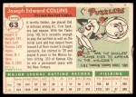 1955 Topps #63 Joe Collins Back Thumbnail