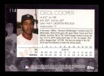 2001 Topps American Pie #114  Cecil Cooper  Back Thumbnail