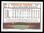 1992 Topps #241  Gerald Young  Back Thumbnail