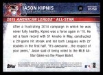 2015 Topps Update #158  Jason Kipnis  Back Thumbnail