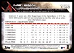 2016 Topps Update #60  Daniel Hudson  Back Thumbnail
