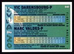 1995 Topps #649  Marc Valdes  Back Thumbnail