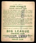 1933 Goudey #186  John Schulte  Back Thumbnail
