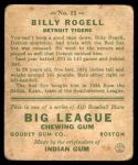 1933 Goudey #11  Billy Rogell  Back Thumbnail