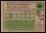 1984 Topps #132  Rich Camarillo  Back Thumbnail