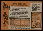1975 Topps #119  Dave Gardner   Back Thumbnail