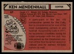 1980 Topps #67  Ken Mendenhall  Back Thumbnail