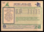 1983 O-Pee-Chee #157  Kevin Lavallee  Back Thumbnail