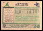 1983 O-Pee-Chee #40  Andy Moog  Back Thumbnail