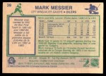 1983 O-Pee-Chee #39  Mark Messier  Back Thumbnail