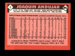 1986 Topps Traded #3 T Joaquin Andujar  Back Thumbnail