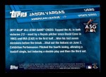 2017 Topps Update #20  Jason Vargas  Back Thumbnail