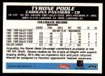 1995 Topps #234  Tyrone Poole  Back Thumbnail