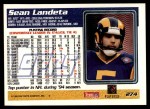 1995 Topps #274  Sean Landeta  Back Thumbnail