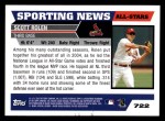 2005 Topps #722   -  Scott Rolen All-Star Back Thumbnail