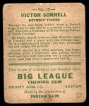 1933 Goudey #15  Vic Sorrell  Back Thumbnail