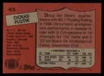 1987 Topps #45  Doug Flutie  Back Thumbnail