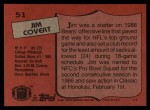 1987 Topps #51  Jim Covert  Back Thumbnail