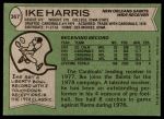 1978 Topps #367  Ike Harris  Back Thumbnail