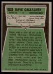 1975 Topps #379  Dave Gallagher  Back Thumbnail